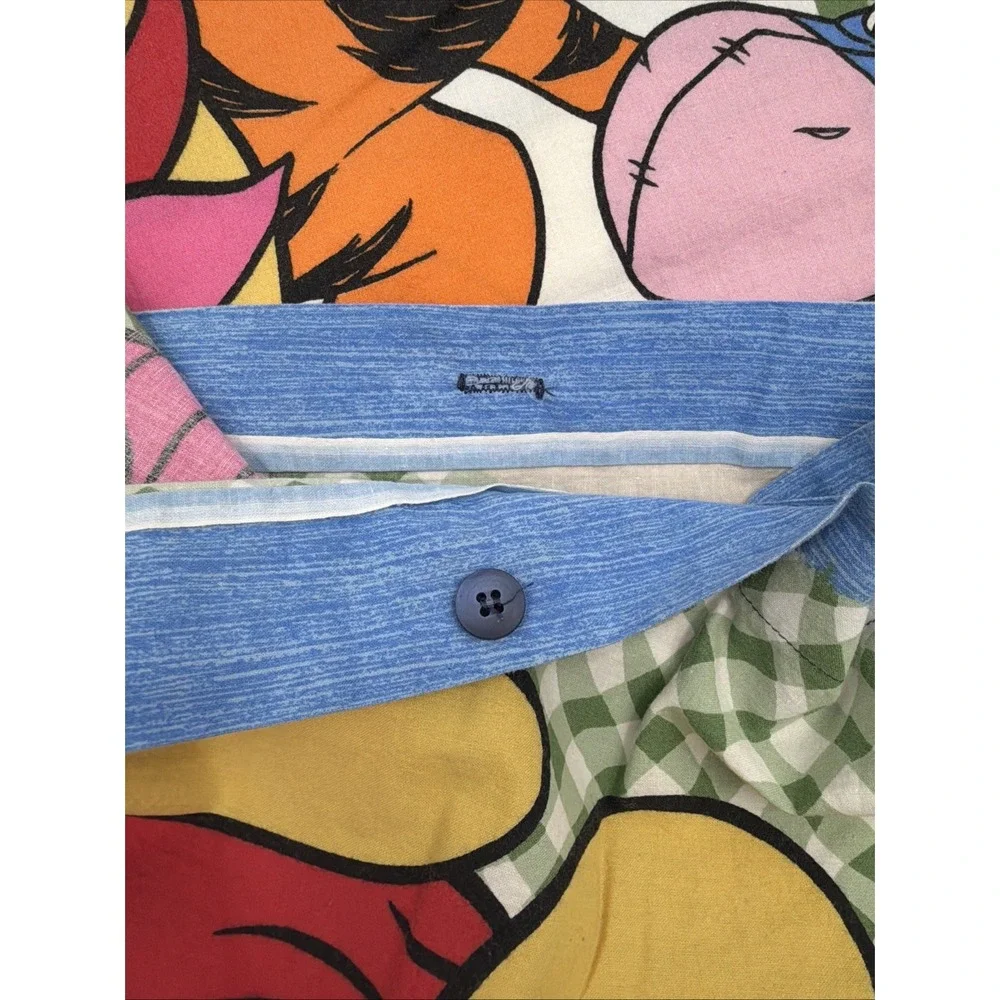 Vtg Winnie the Pooh Piglet Eeyore Tigger Fabric Panel 40x30 Duvet Baby RARE